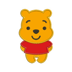 Matrizes de Bordar Aplique Mini ursinho Pooh
