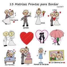  Matrizes de Bordado Casais de Namorados