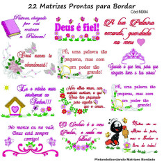 22 Matrizes de Bordar Frases Religiosas