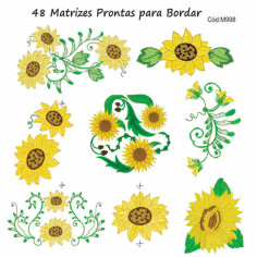  Matrizes De Bordar Flores Girassóis 