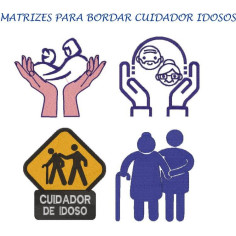  Matrizes De Bordado Cuidador de Idosos