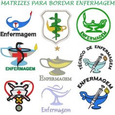  Matrizes De Bordado Enfermagem - 9 Matrizes