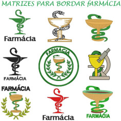  Matrizes De Bordado Fármacia - 9 Matrizes