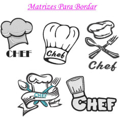  Matrizes De Bordado Chef De Cozinha
