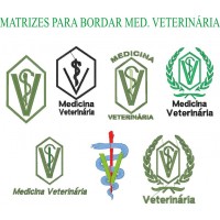 Matrizes De Bordado Medicina Veterinária - 9 Matrizes